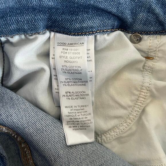 Good American Good Legs Cropped Denim Jeans GLCI731T in Indigo 013 - Size 14/32 - Picture 5 of 5